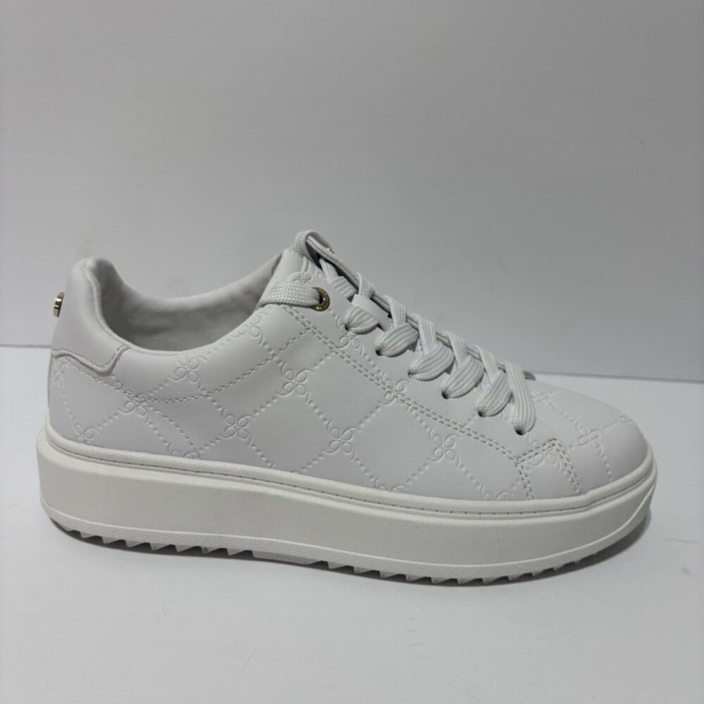 Nine West Women’s Driven White Lace-Up Sneakers, Size 6.5 M